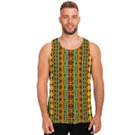 African Tribal Inspired Pattern Print Men's Tank Top