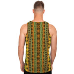 African Tribal Inspired Pattern Print Men's Tank Top