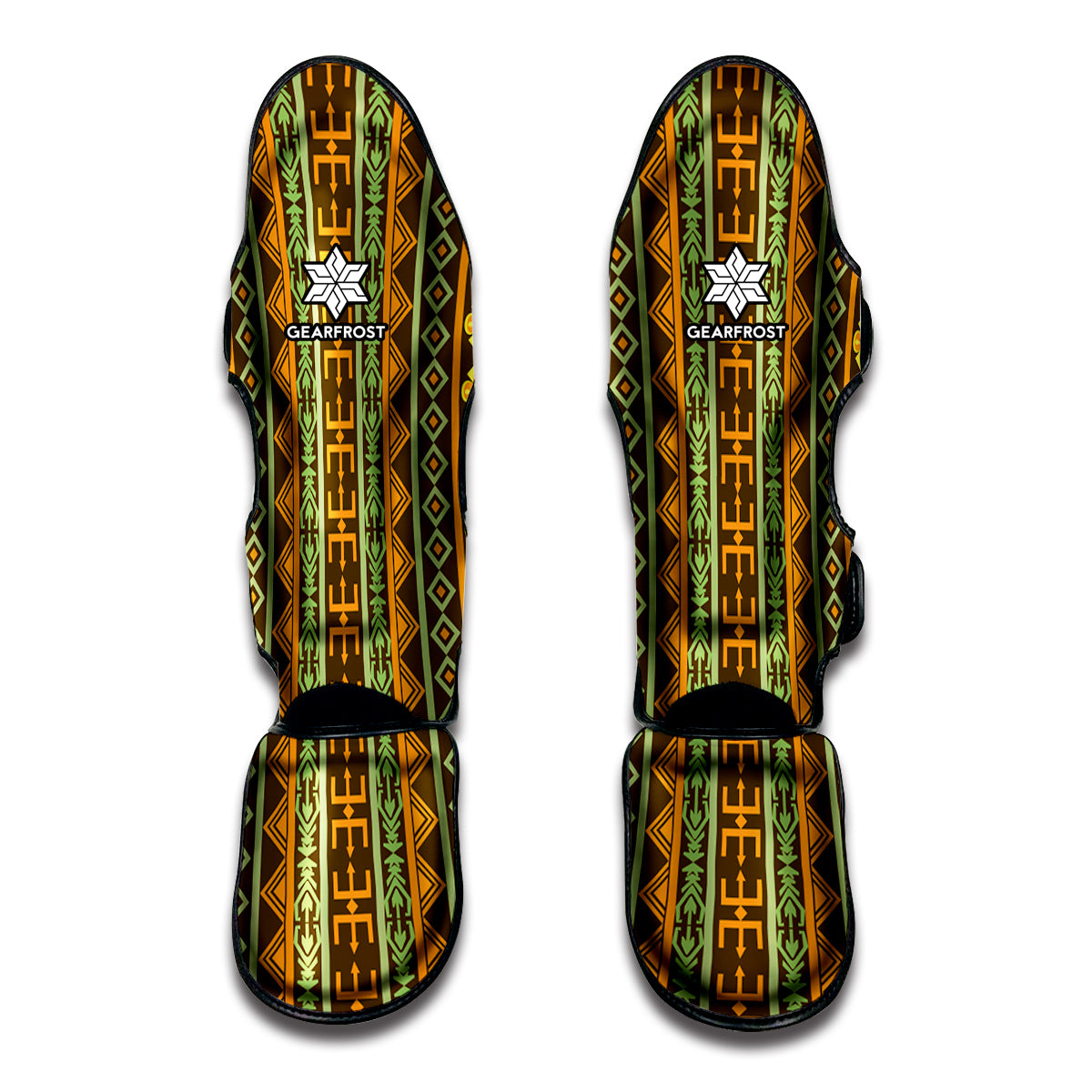 African Tribal Inspired Pattern Print Muay Thai Shin Guard