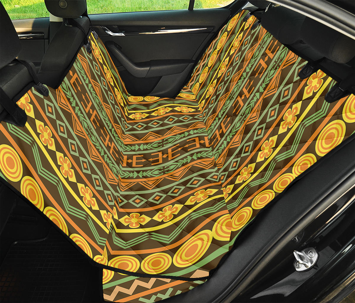 African Tribal Inspired Pattern Print Pet Car Back Seat Cover