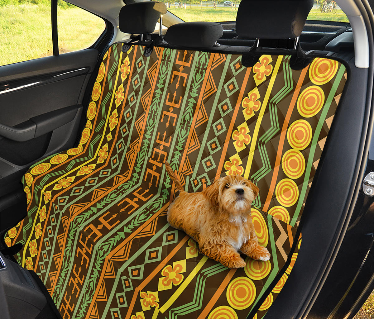 African Tribal Inspired Pattern Print Pet Car Back Seat Cover