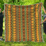 African Tribal Inspired Pattern Print Quilt