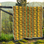 African Tribal Inspired Pattern Print Quilt