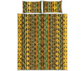 African Tribal Inspired Pattern Print Quilt Bed Set