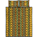 African Tribal Inspired Pattern Print Quilt Bed Set