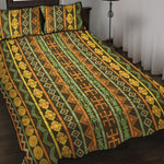 African Tribal Inspired Pattern Print Quilt Bed Set