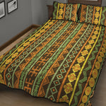 African Tribal Inspired Pattern Print Quilt Bed Set
