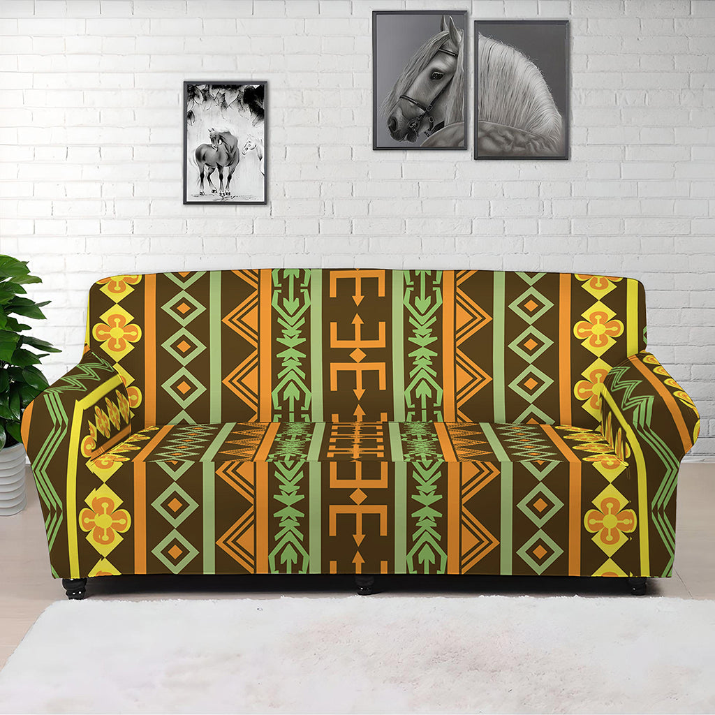 African Tribal Inspired Pattern Print Sofa Cover