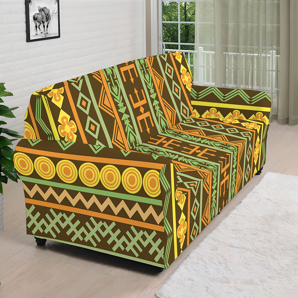 African Tribal Inspired Pattern Print Sofa Cover