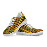 African Tribal Inspired Pattern Print White Sneakers