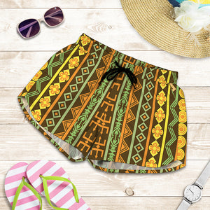African Tribal Inspired Pattern Print Women's Shorts