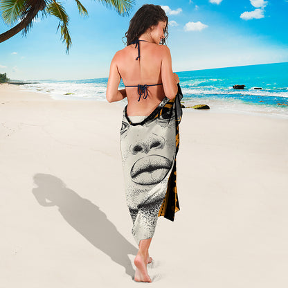 African Woman Print Beach Sarong Wrap