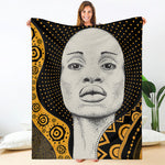 African Woman Print Blanket