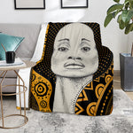 African Woman Print Blanket