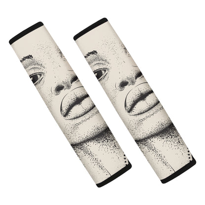 African Woman Print Car Seat Belt Covers