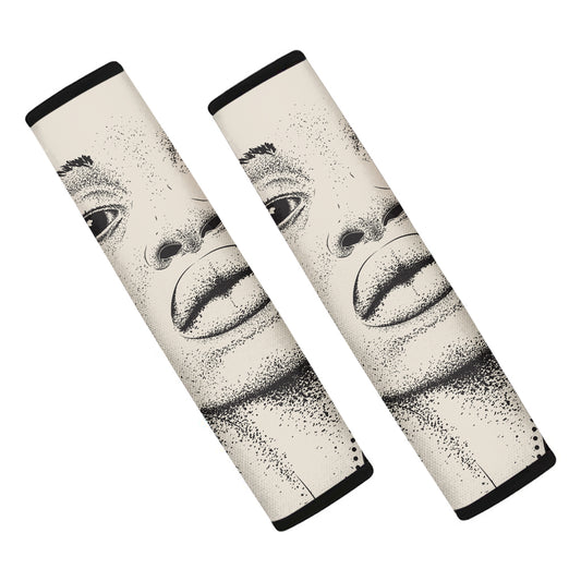African Woman Print Car Seat Belt Covers
