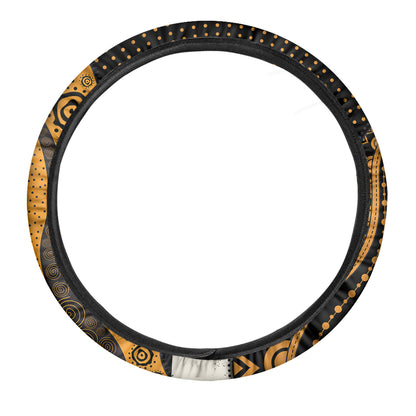 African Woman Print Car Steering Wheel Cover