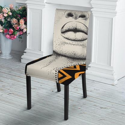 African Woman Print Dining Chair Slipcover