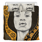 African Woman Print Duvet Cover Bedding Set