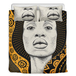 African Woman Print Duvet Cover Bedding Set