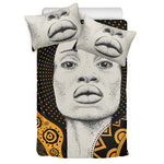 African Woman Print Duvet Cover Bedding Set