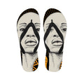 African Woman Print Flip Flops