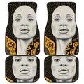 African Woman Print Front and Back Car Floor Mats
