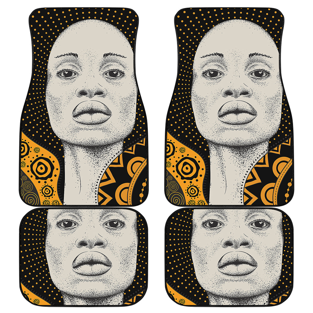 African Woman Print Front and Back Car Floor Mats