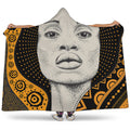 African Woman Print Hooded Blanket