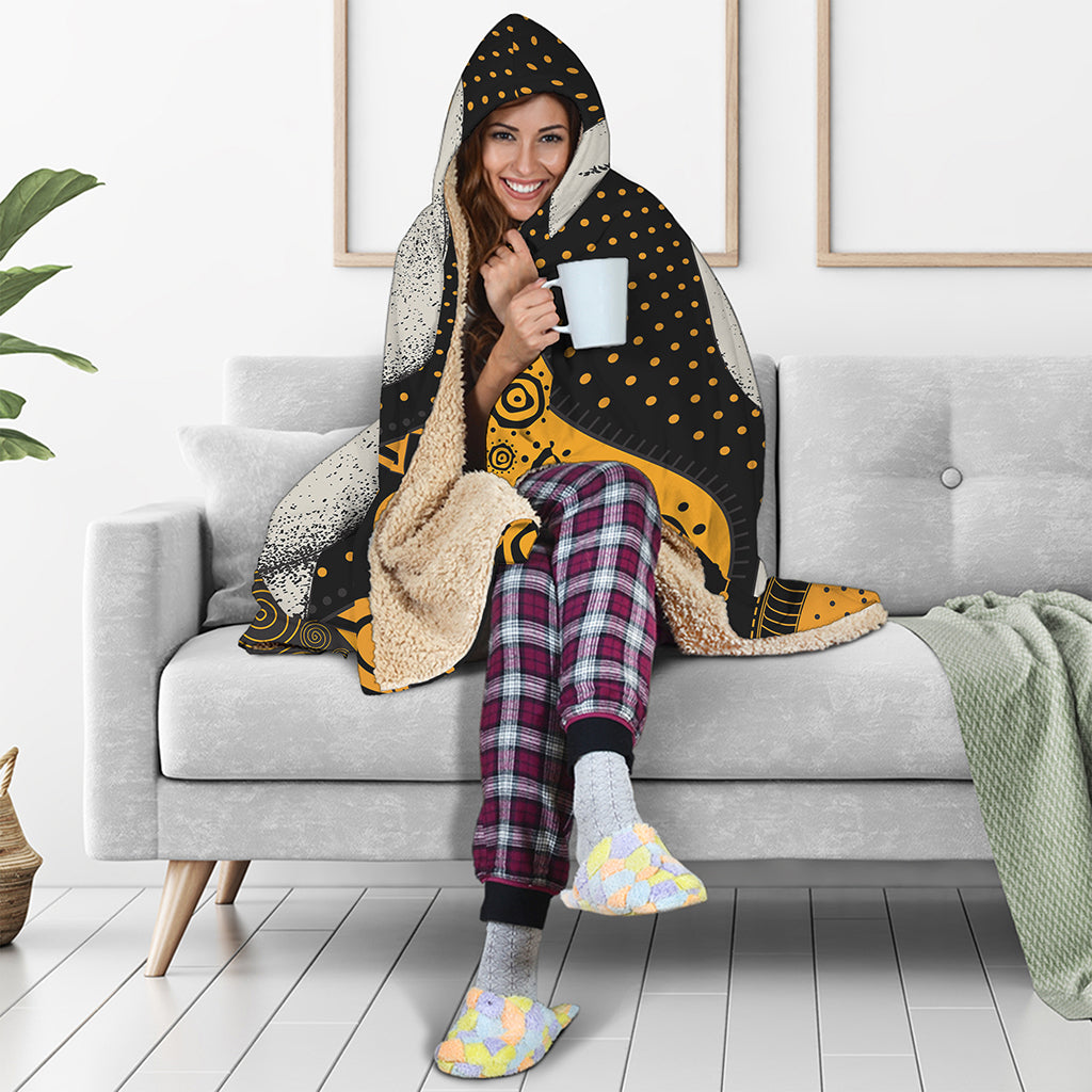 African Woman Print Hooded Blanket