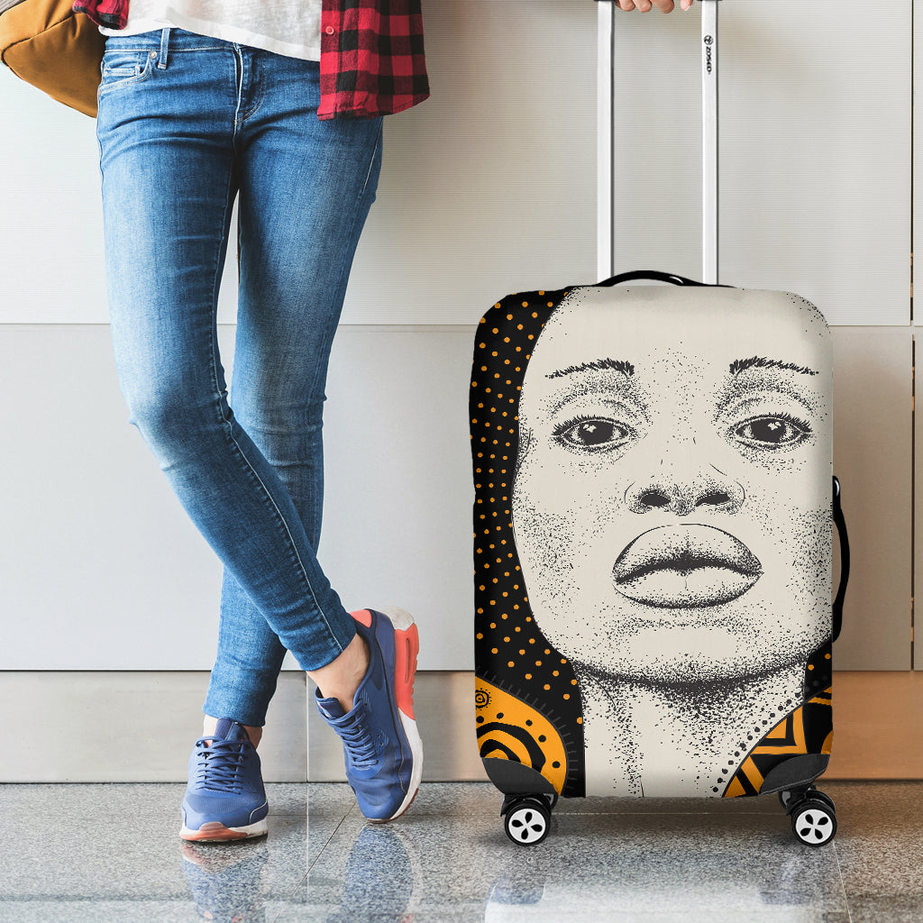 African Woman Print Luggage Cover