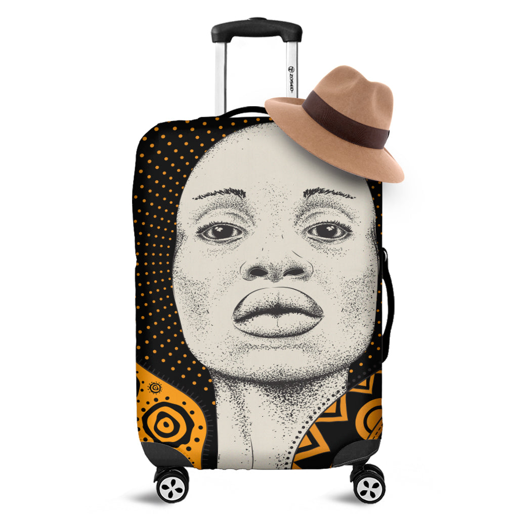 African Woman Print Luggage Cover
