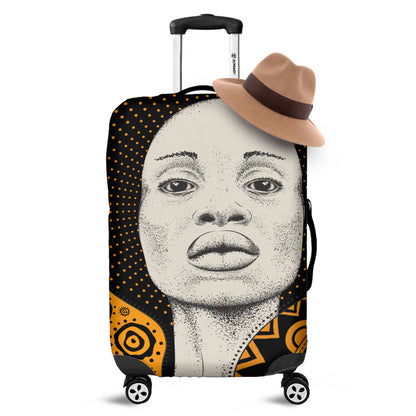 African Woman Print Luggage Cover