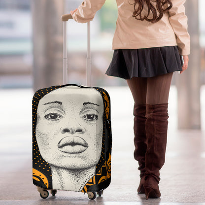 African Woman Print Luggage Cover
