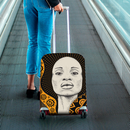 African Woman Print Luggage Cover