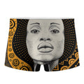 African Woman Print Men's Boxer Briefs