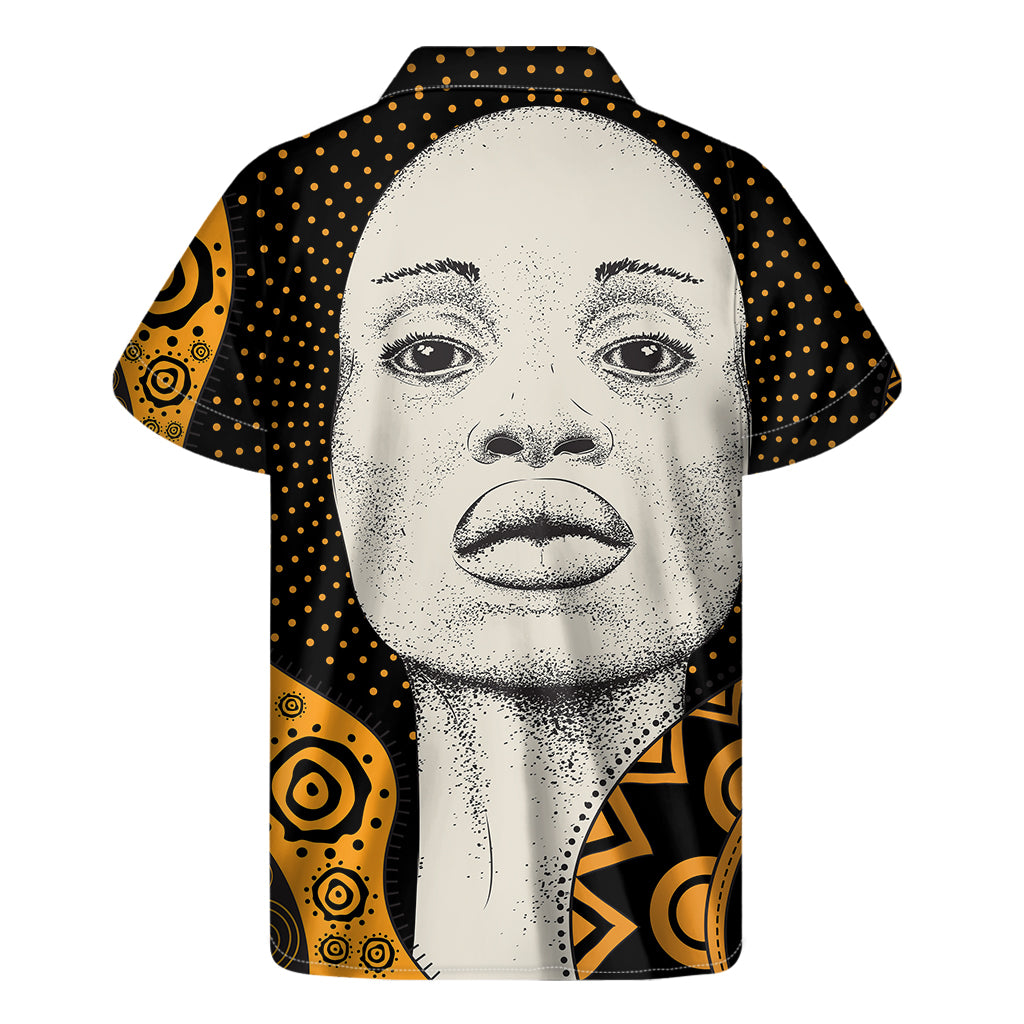African Woman Print Men's Short Sleeve Shirt