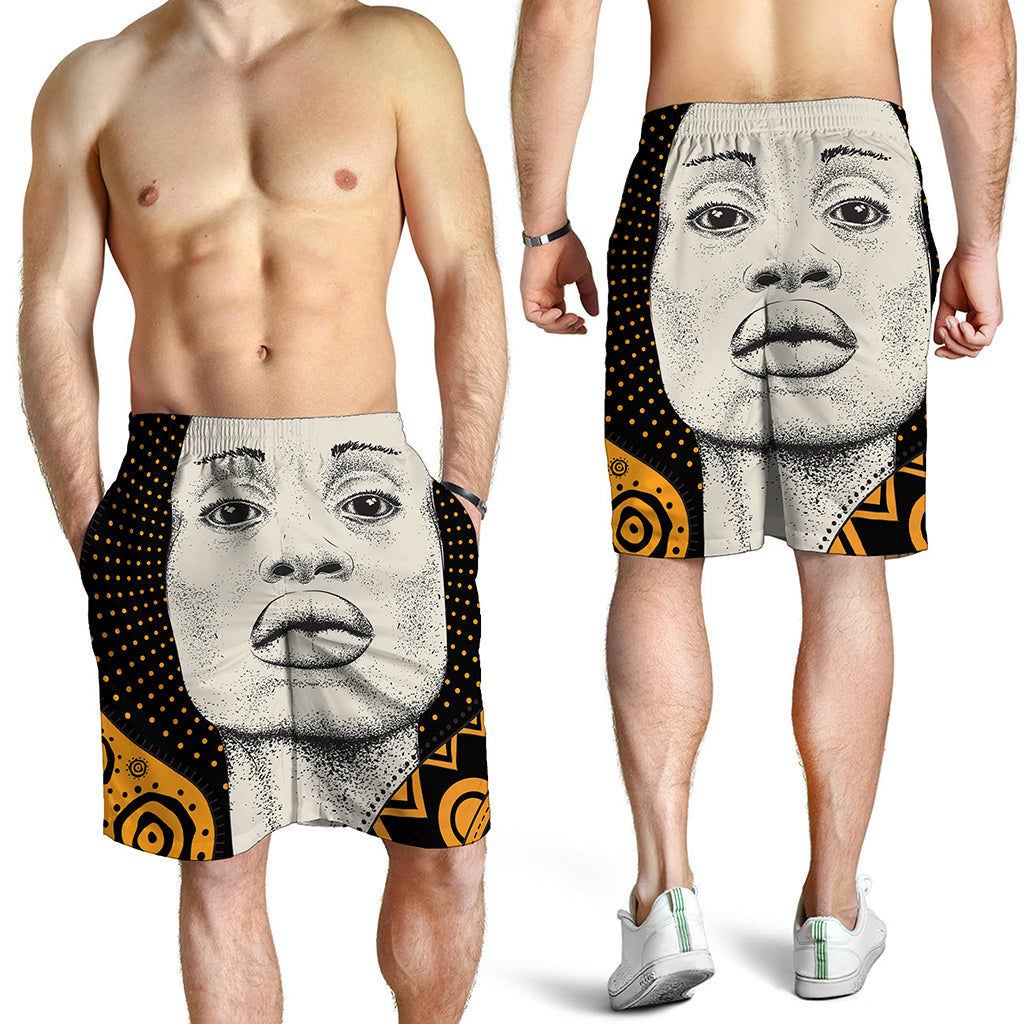 African Woman Print Men's Shorts