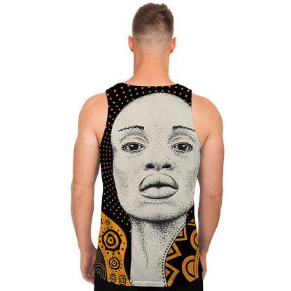 African Woman Print Men's Tank Top