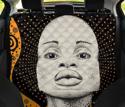 African Woman Print Pet Car Back Seat Cover