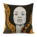 African Woman Print Pillow Cover