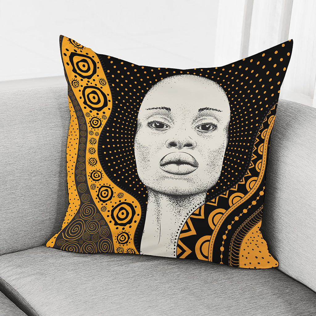 African Woman Print Pillow Cover
