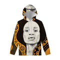 African Woman Print Pullover Hoodie