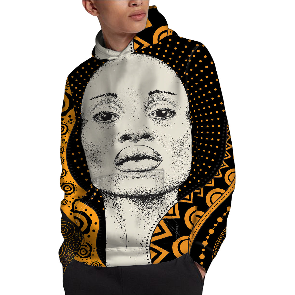 African Woman Print Pullover Hoodie
