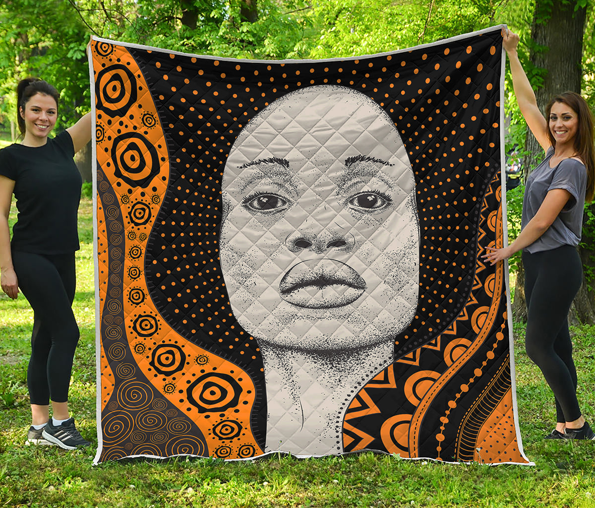 African Woman Print Quilt