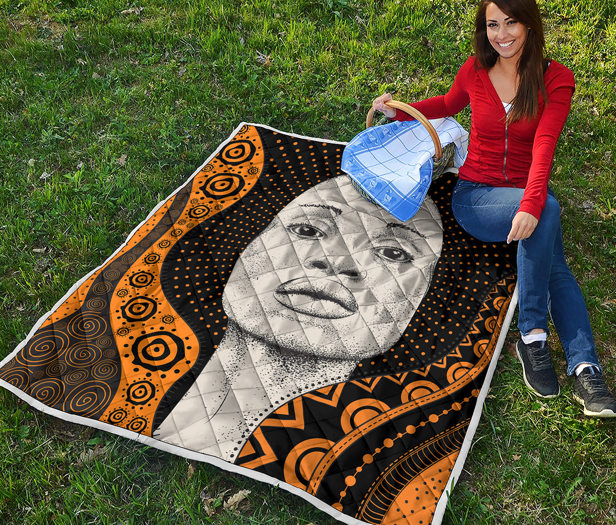 African Woman Print Quilt