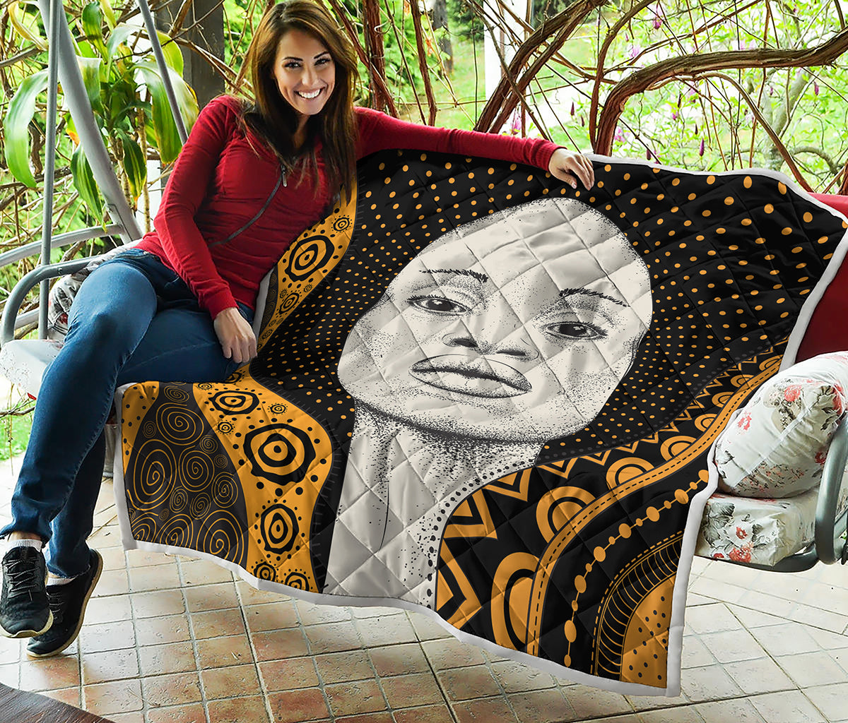 African Woman Print Quilt