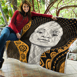 African Woman Print Quilt