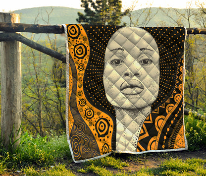 African Woman Print Quilt