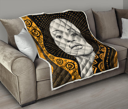 African Woman Print Quilt
